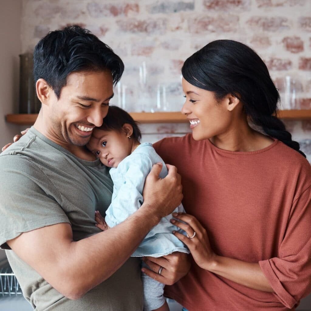 parents with their baby